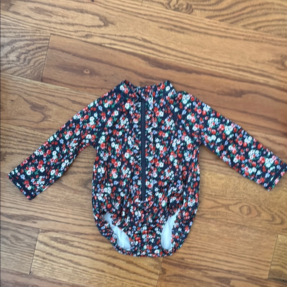 Janie and Jack Baby Floral Rash Guard Swimsuit